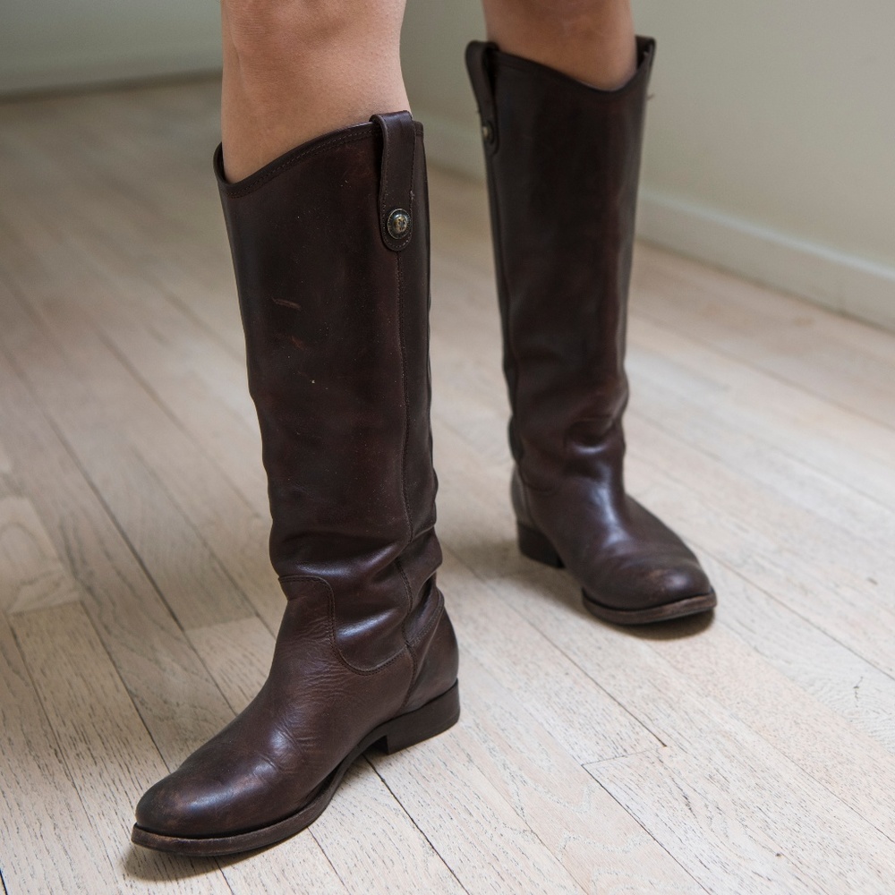 FRYE Melissa pull on boots Brown size 8B